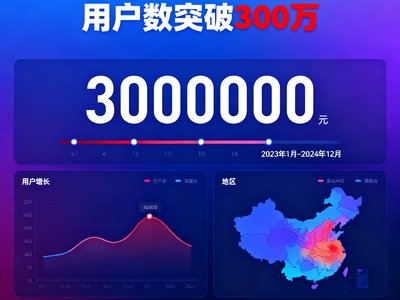 平台数据大屏显示用户数突破300万